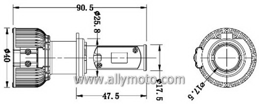 24W LED Headlight 3C H7